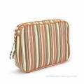 Stripes Printed Cloth Cosmetic Bag, Customized Patterns, Colors and Logos Welcomed